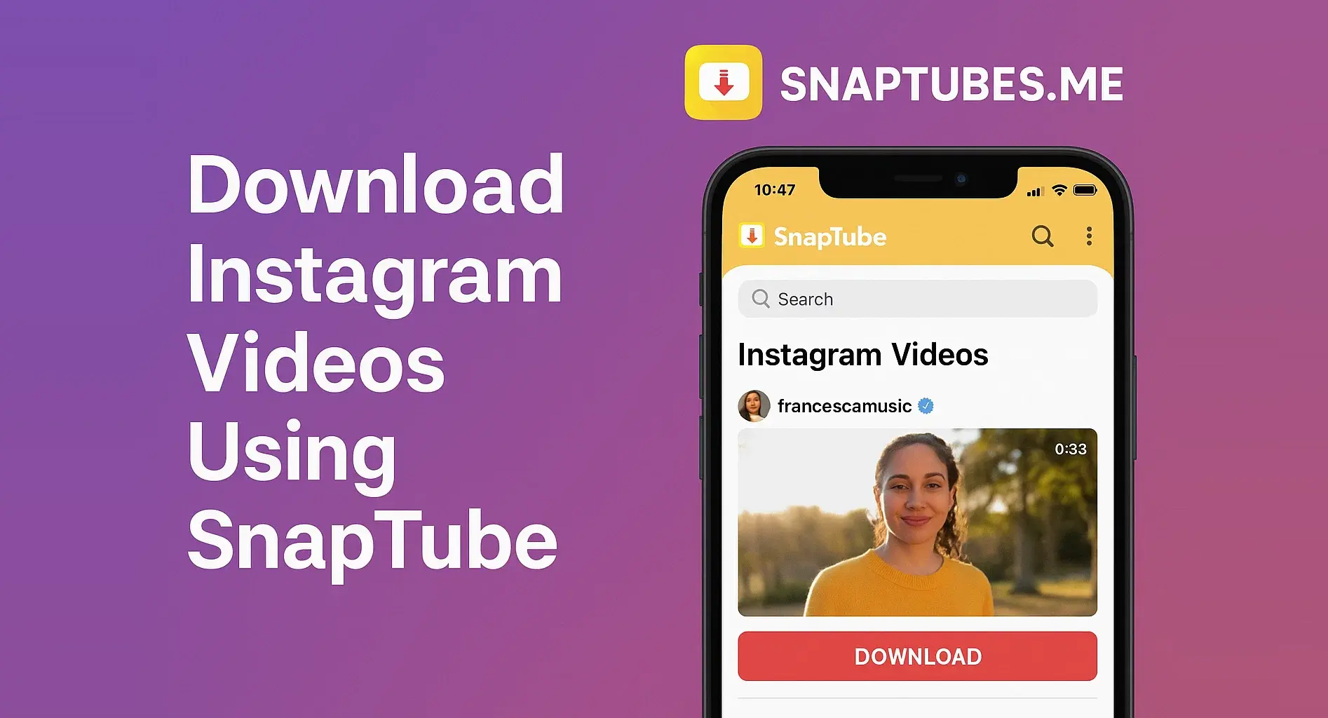 Download Private Instagram Videos Using SnapTube