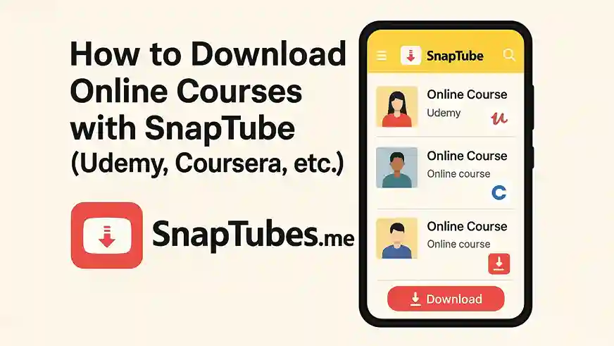 How to Download Online Courses with SnapTube (Udemy, Coursera, etc.)