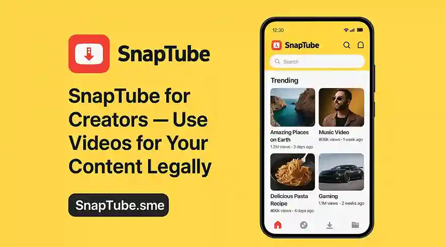SnapTube for Creators – Use Videos for Your Content Legally