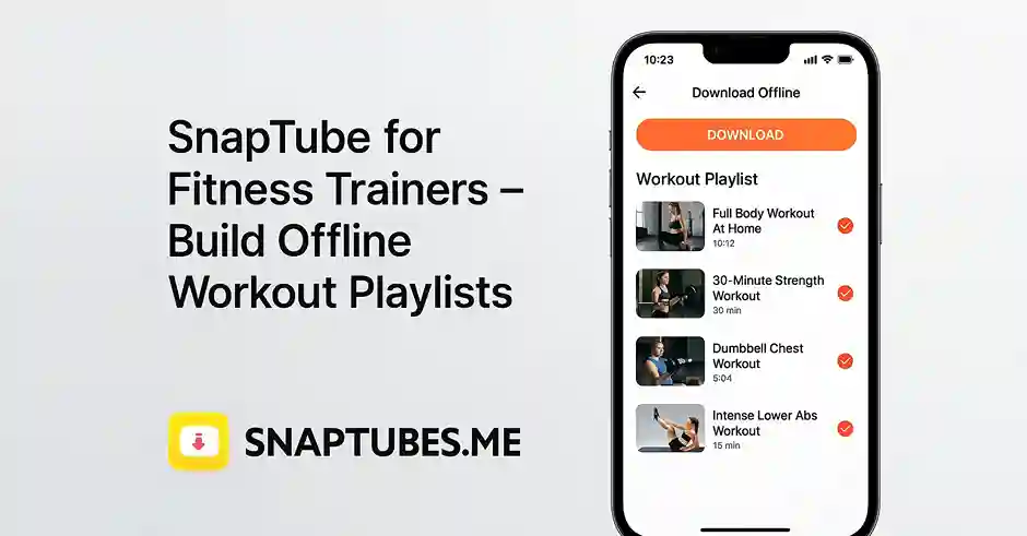 SnapTube for Fitness Trainers – Build Offline Workout Playlists